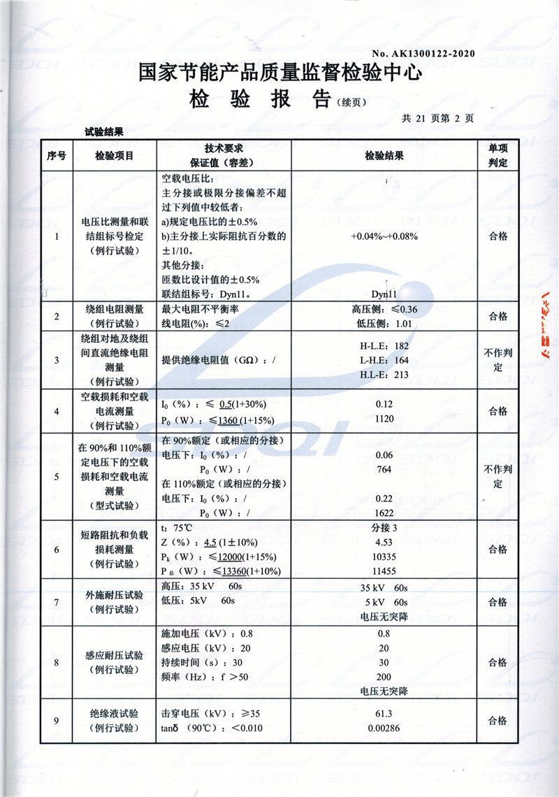 高低压试验报告-S11-1250双江双江双江油浸式变压器-2.jpg
